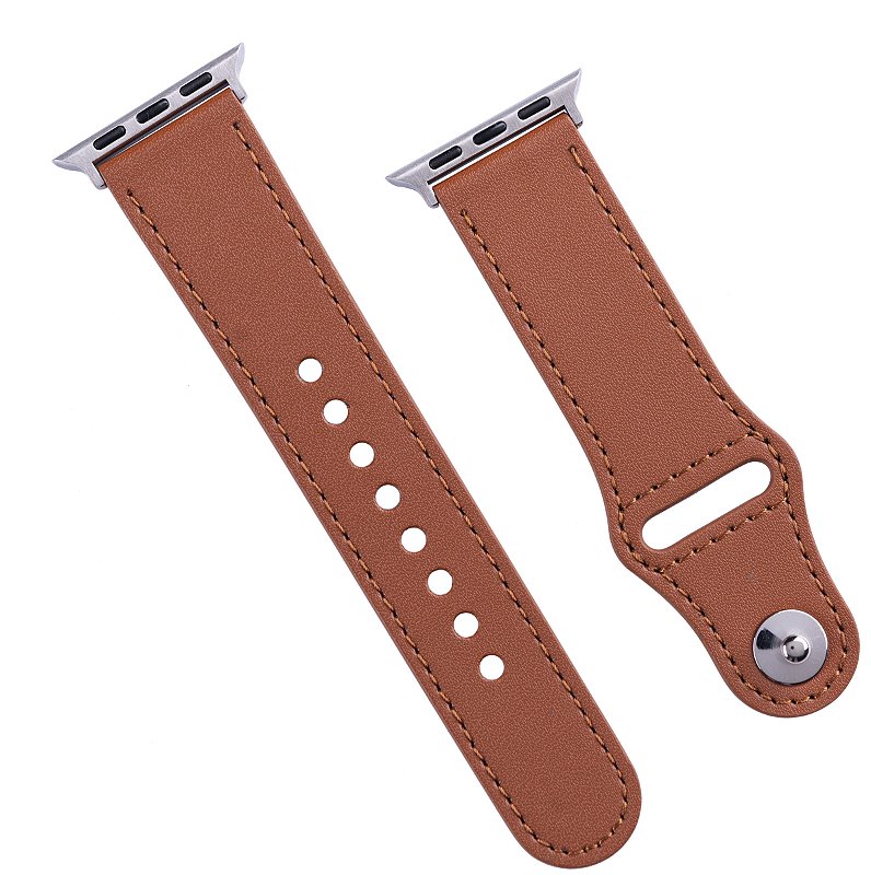 Pulseira de Couro para Apple Watch 38 / 40 / 41MM - Marrom - Gshield - foto 9