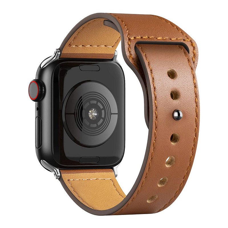 Pulseira de Couro para Apple Watch 38 / 40 / 41MM - Marrom - Gshield - foto 2