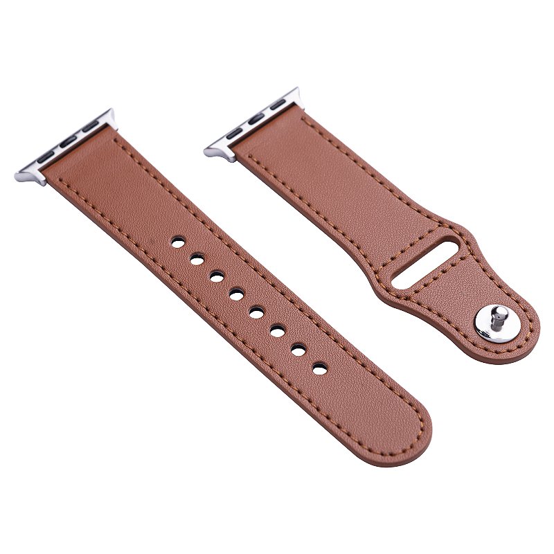 Pulseira de Couro para Apple Watch 42 / 44 / 45MM - Marrom - Gshield - foto 8