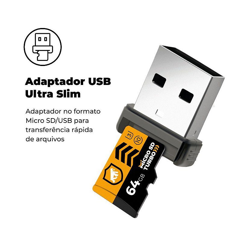 Cartão de memória 64GB para GoPro + Adaptadores - Gshield