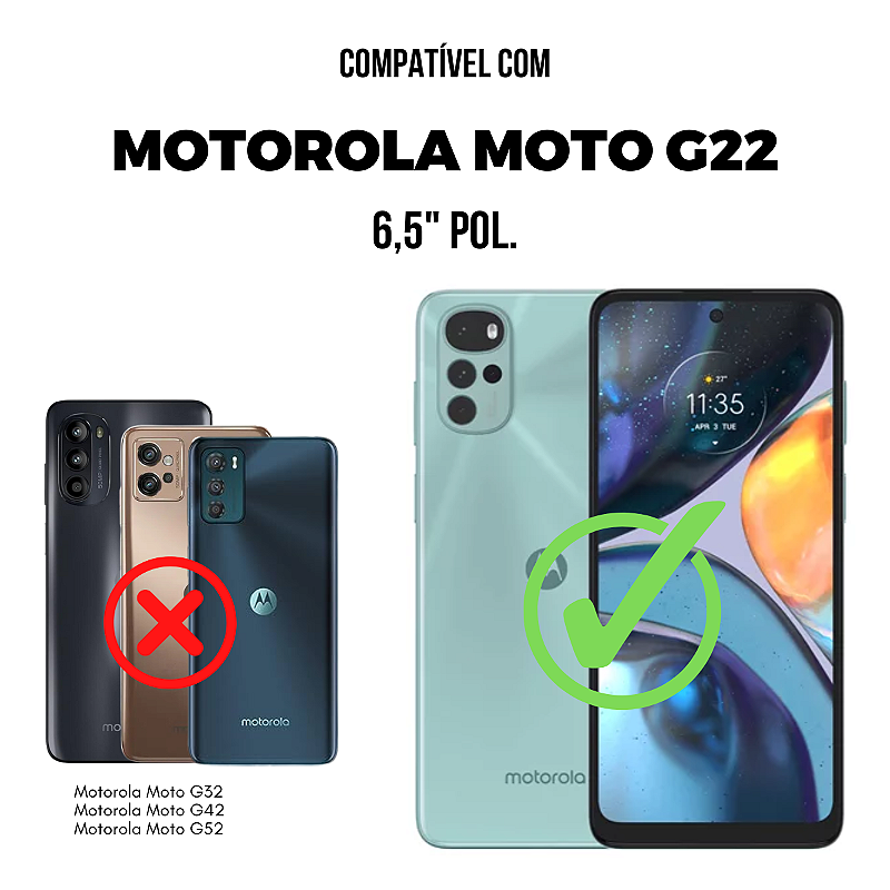 Capa para Motorola Moto G22 - Stronger Preta - Gshield
