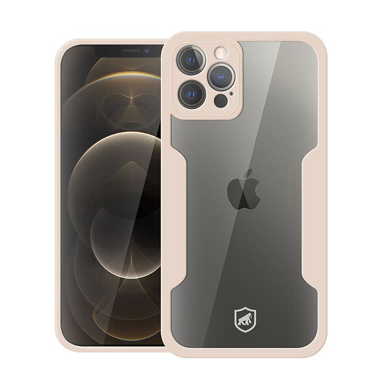 Capa 360 para iPhone 12 Pro - Rosa - Frente e Verso - Gshield