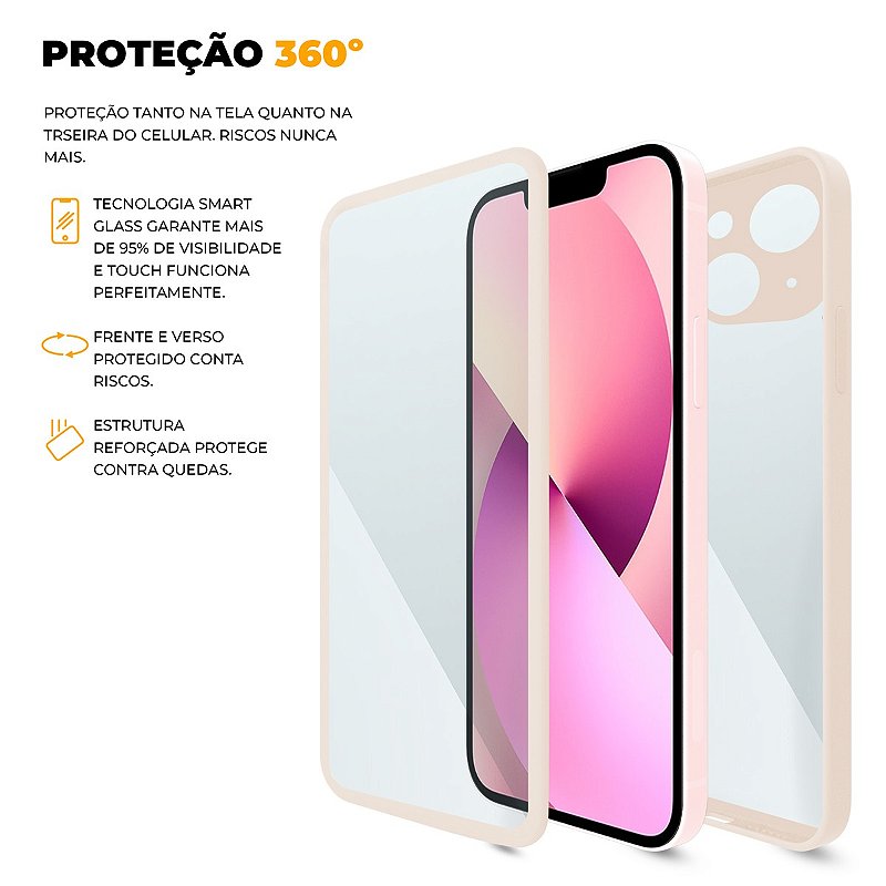 Capa 360 para iPhone 13 - Rosa - Frente e Verso - Gshield - foto 5