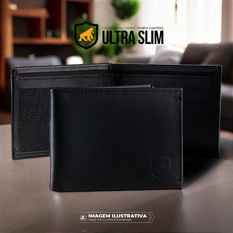Carteira de Couro masculina - Porta cartão - Ultra Slim - Gshield - foto 7