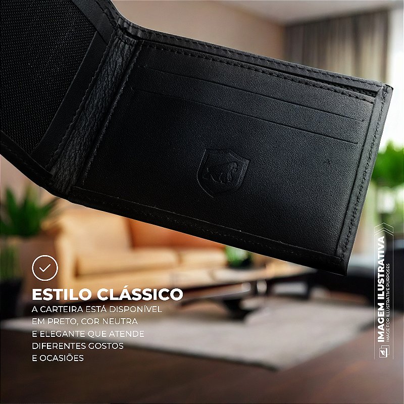 Carteira de Couro masculina - Porta cartão - Ultra Slim - Gshield - foto 5