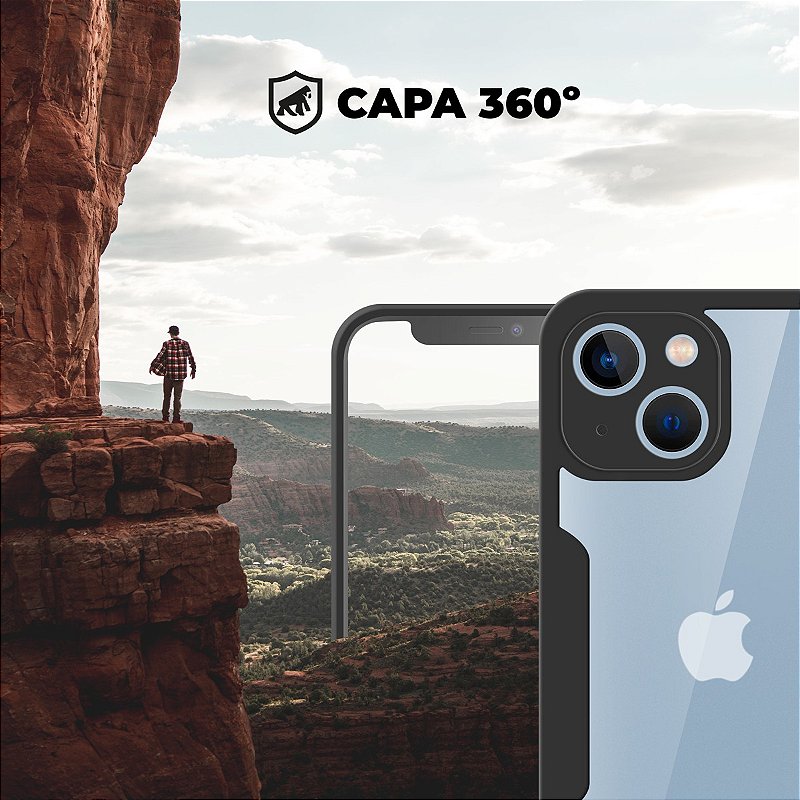 Capa 360 para iPhone 14 - Preta - Frente e Verso - Gshield - foto 9