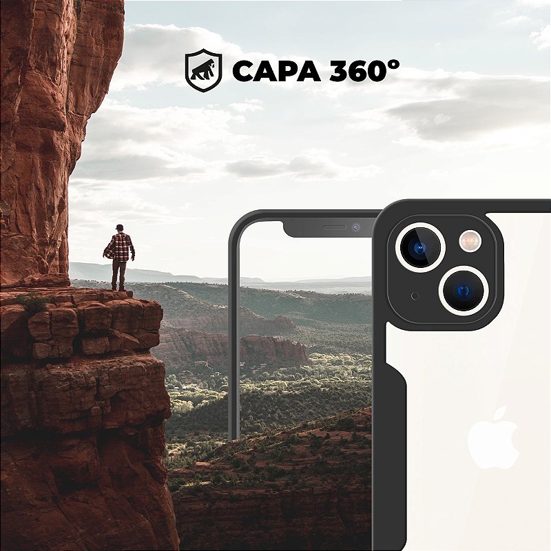 Capa 360 para iPhone 14 Plus - Preta - Frente e Verso - Gshield - foto 9