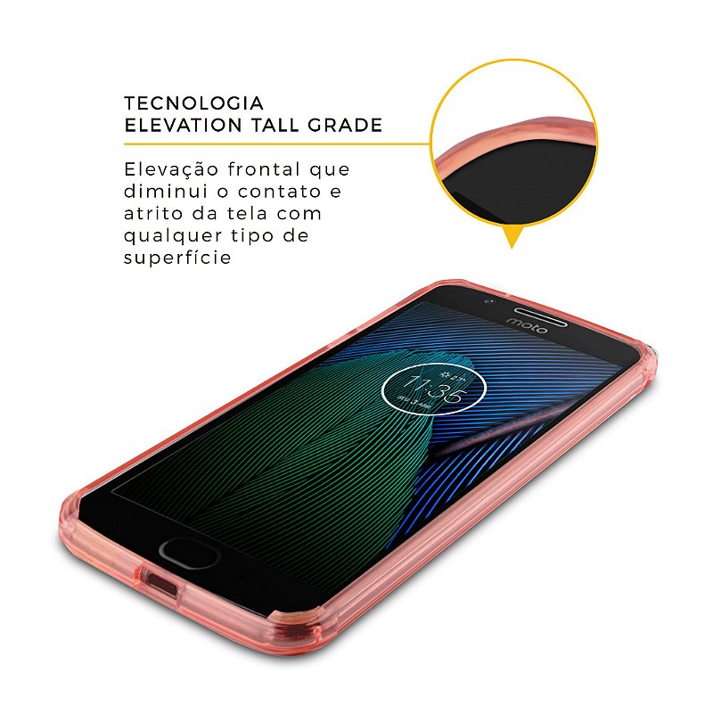 Capa para Motorola Moto G5 Plus - Ultra Slim Air Rosa - Gshield - foto 3