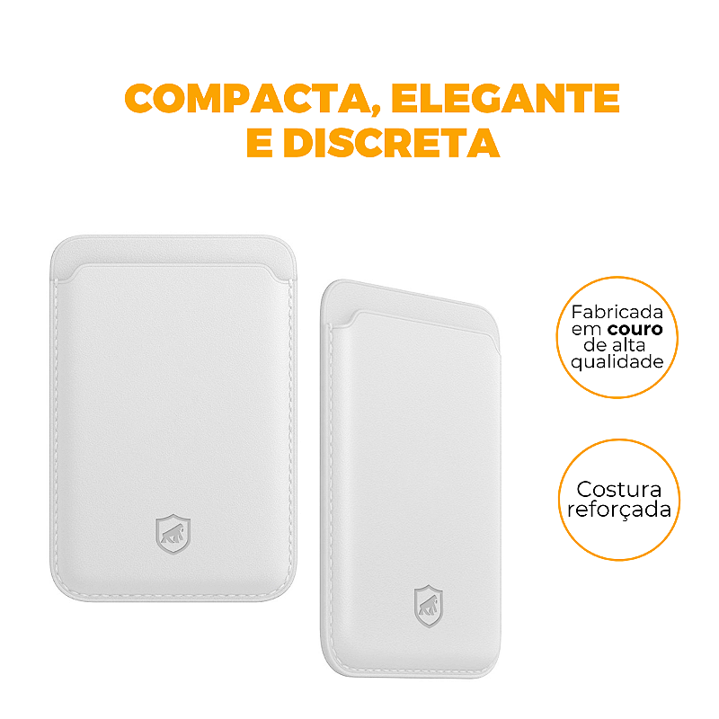 Carteira Magsafe - Porta Cartão Magnético - Branca - Gshield - foto 4