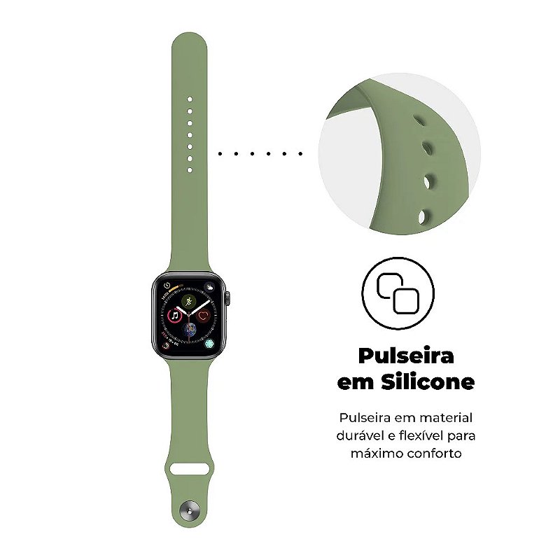 Pulseira Para Apple Watch 49MM Ultra Fit - Verde Claro - Gshield - foto 2