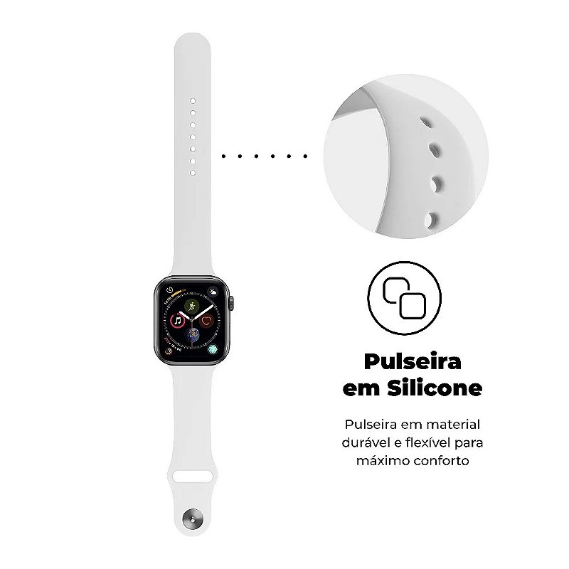 Pulseira Para Apple Watch 49MM Ultra Fit - Branco - Gshield