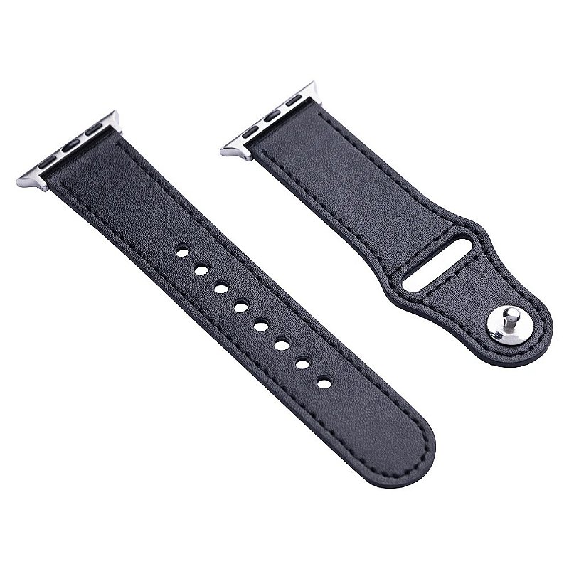 Pulseira de Couro Para Apple Watch 49MM - Preta - Gshield