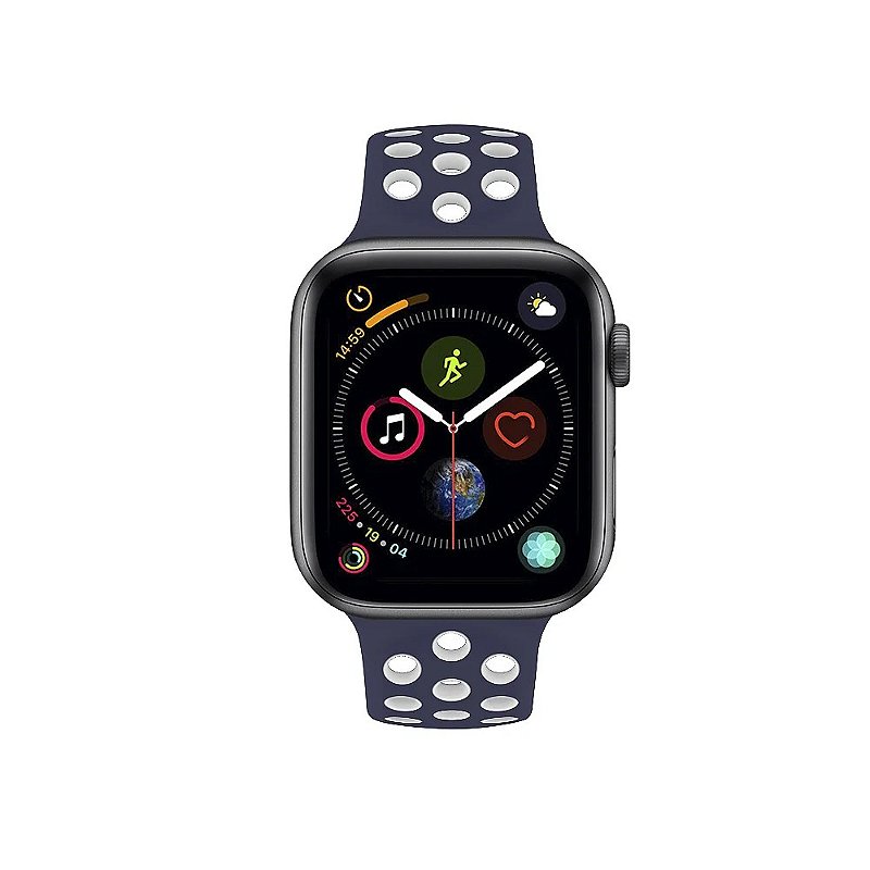 Pulseira para Apple Watch Armor Running 49MM - Azul escuro e Branco - Gshield - foto 4
