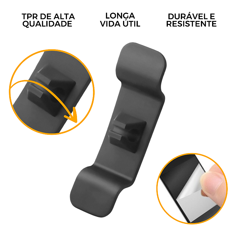 Organizador suporte adesivo para Fios e Cabos de Eletrodomésticos / Eletrônicos - foto 5