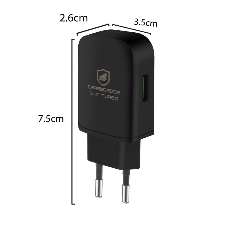 Carregador Turbo Slim USB-A QC 3.0 18W - Gshield - foto 3