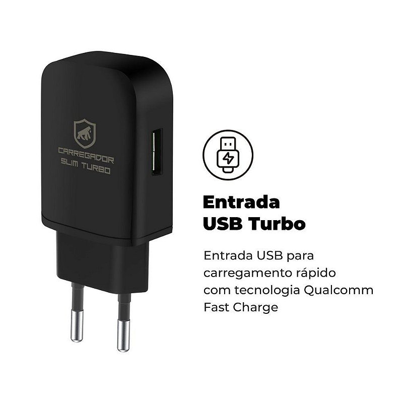 Kit Carregador Turbo Slim com Cabo Dual Shock Type C / Tipo C/ USB - Original - Gshield - foto 4