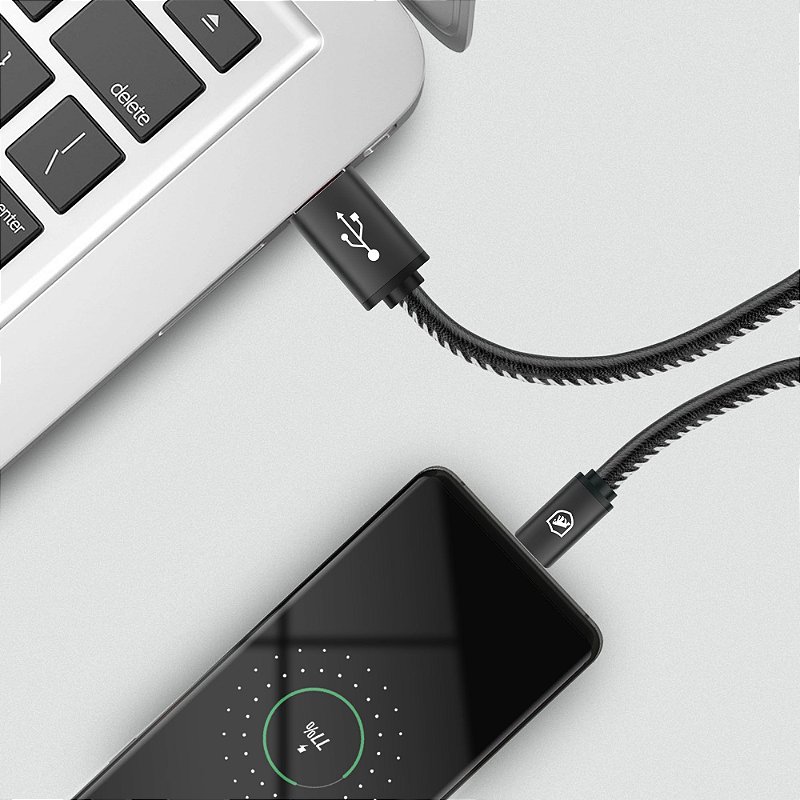 Cabo USB-A/Tipo C Reforçado 1,5m para Carregamento Rápido e Transferência de Dados - Turbo Militar - Gshield - foto 9
