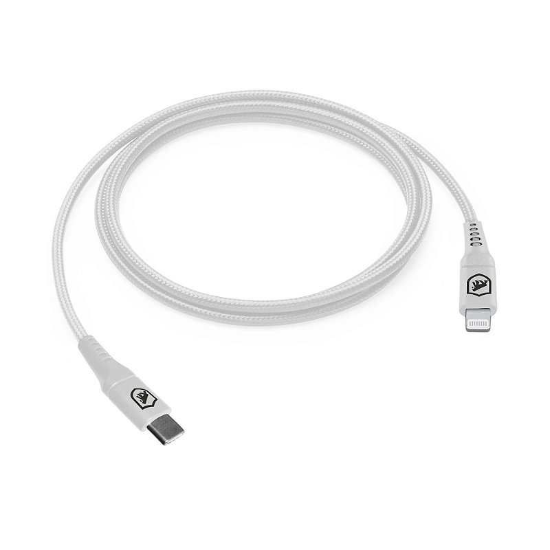 Cabo Survivor para Lightning / Tipo C - 1,5m - Branco - Gshield - foto 2