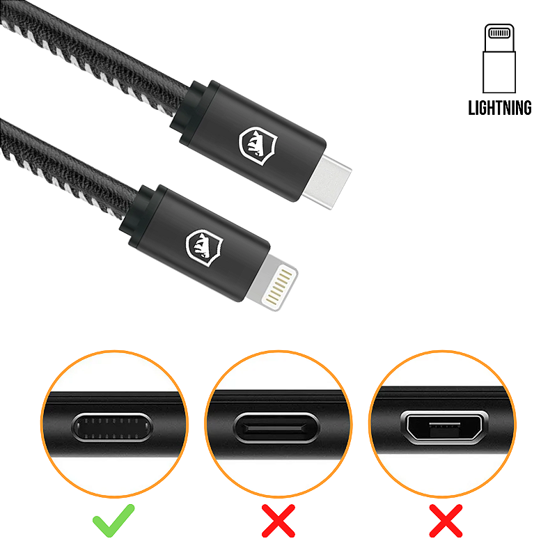Cabo Survivor para Lightning / Tipo C - 1,5m - Branco - Gshield - foto 8