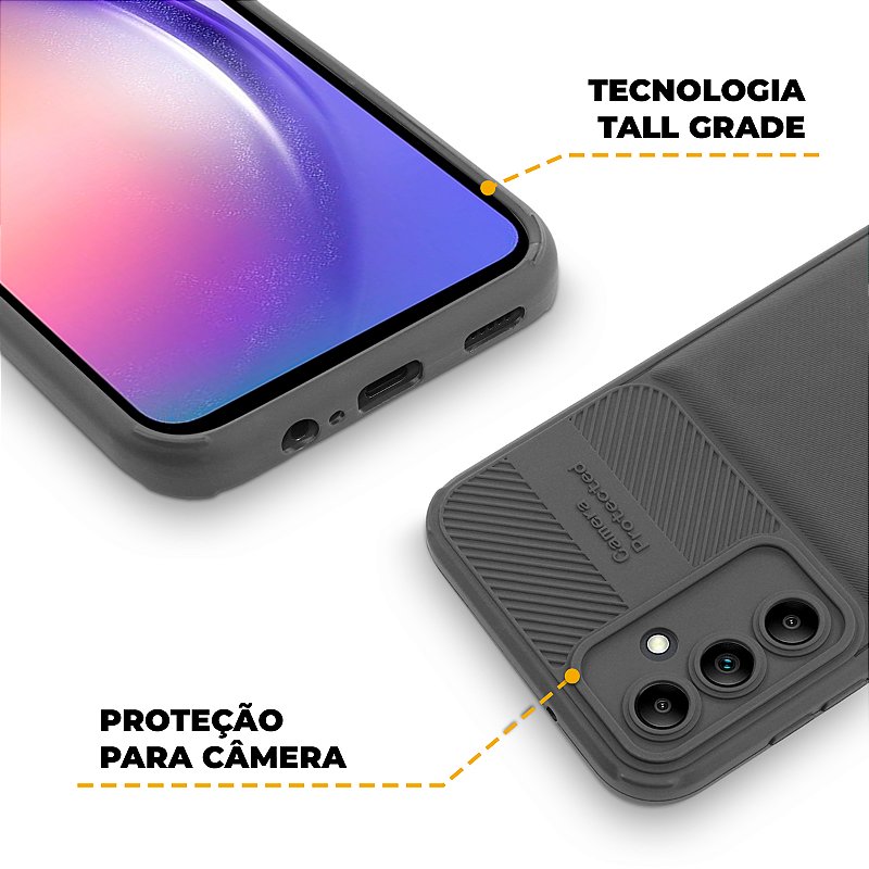 Capa para Samsung Galaxy A54 5G - Symetric Preta - Gshield