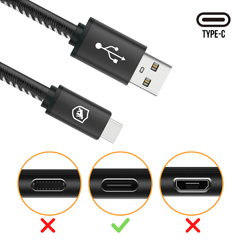 Cabo Thunder 65W 2 em 1 Tipo C / Tipo C / USB-A - 1M - Gshield