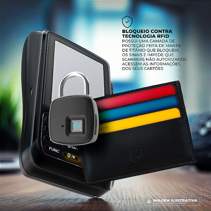 Carteira Porta Cartão - Anti-aproximação - RFID - Anti-furto - Ultra Safe - Gshield - foto 3
