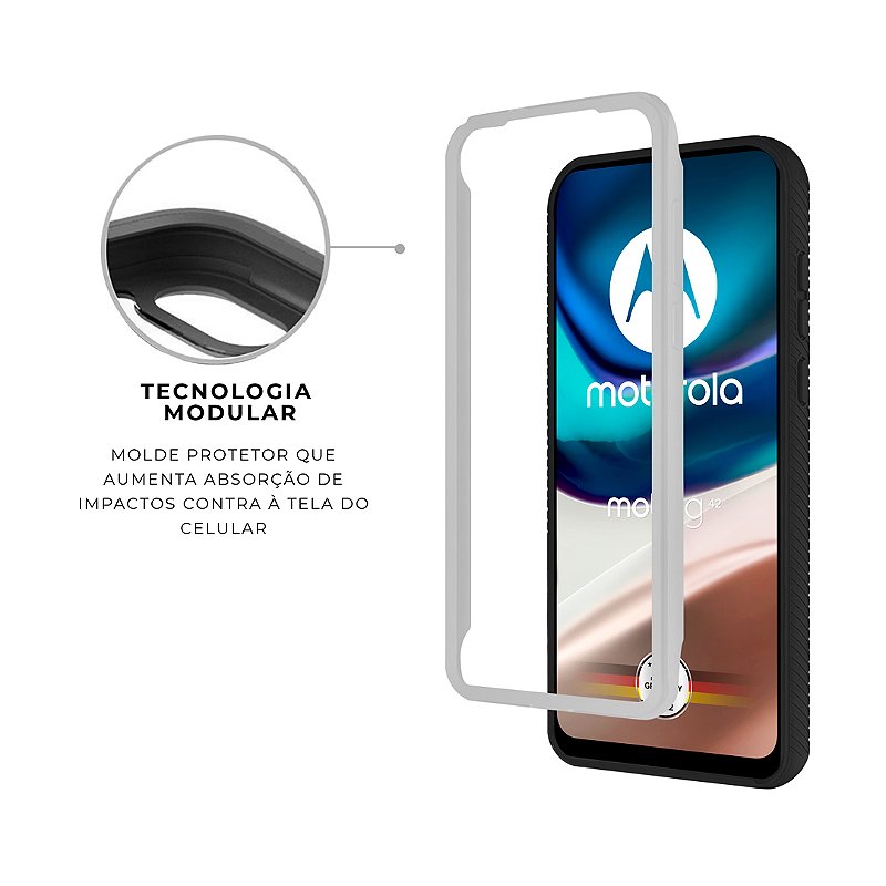 Capa para Motorola Moto G42 - Stronger Preta - Gshield