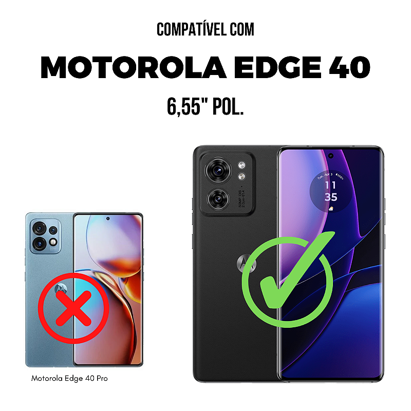 Película para Motorola Edge 40 - Traseira de Fibra de Carbono Preta - Gshield