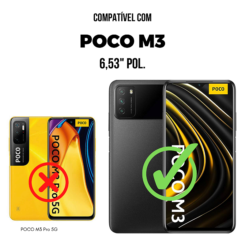 Película para Xiaomi Poco M3 - Traseira de Fibra de Carbono Preta - Gshield
