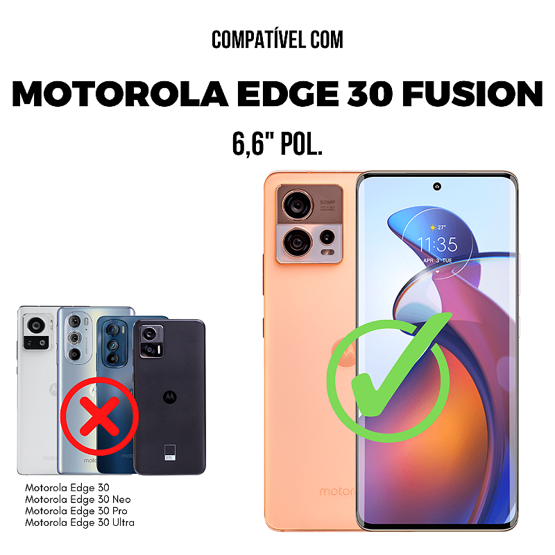 Película para Motorola Edge 30 Fusion 5G - Traseira de Fibra de Carbono Preta - Gshield