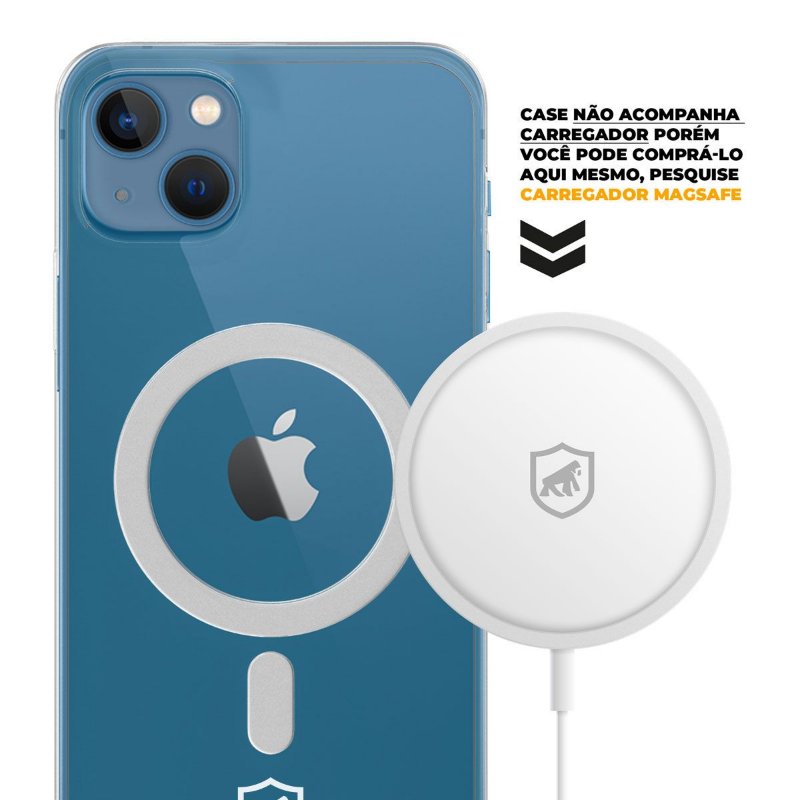 Kit Capa Magsafe e Pelicula Dual Glass Preta para iPhone 13 - Gshield