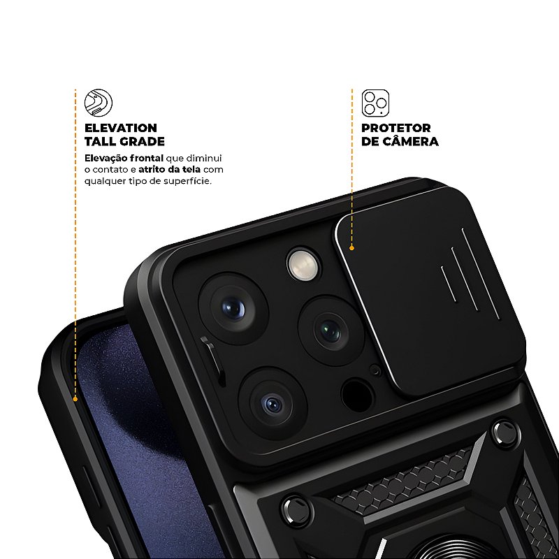 Capa para iPhone 15 Pro - Dinamic Cam Protection - Gshield