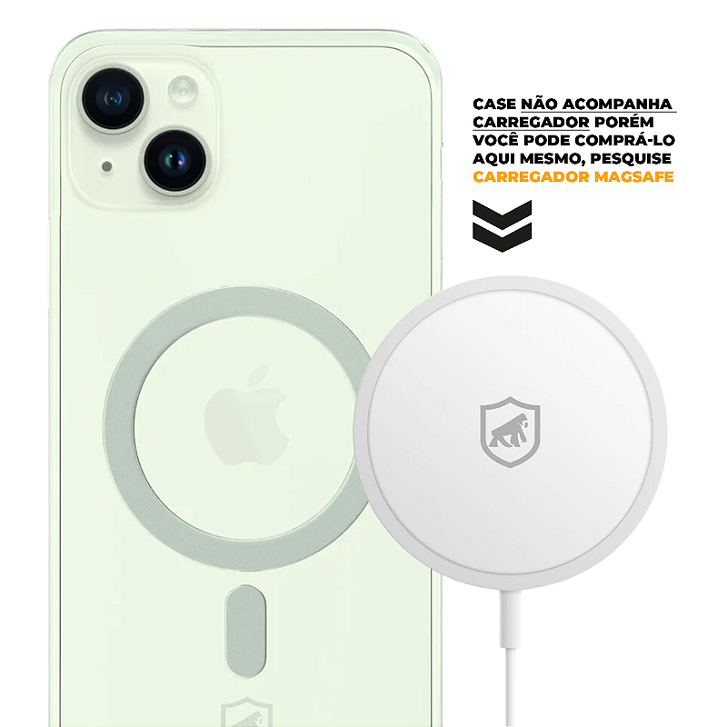 Capa MagSafe para iPhone 15 Plus - Transparente - Gshield
