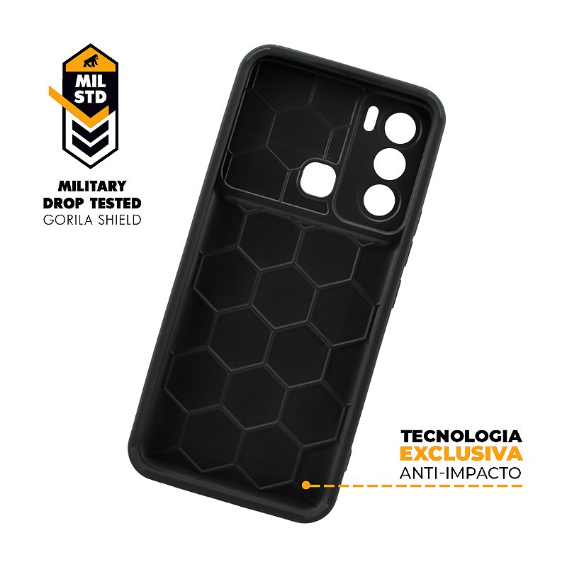 Capa para Infinix Hot 20i - Symetric Preta - Gshield