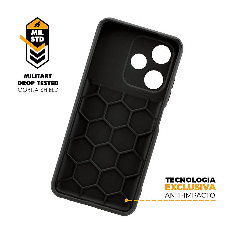 Capa para Infinix Hot 30i - Symetric Preta - Gshield - foto 4