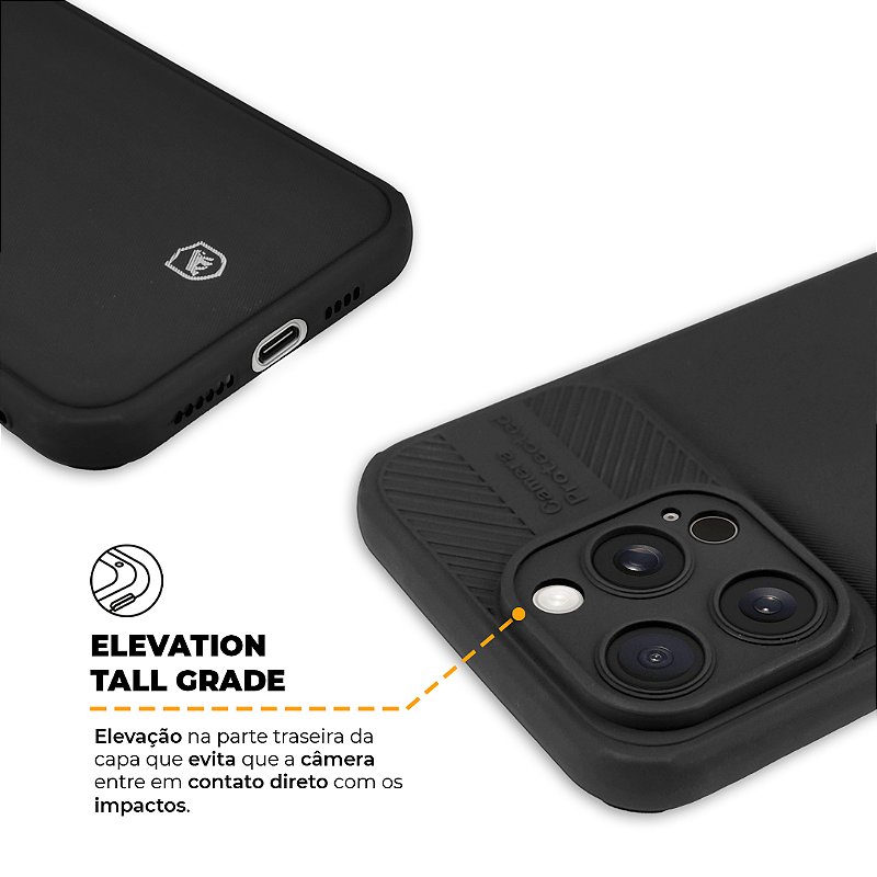 Capa para iPhone 15 Pro - Symetric Preta - Gshield