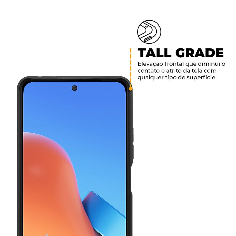 Capa para Redmi 12 - Symetric Preta - Gshield