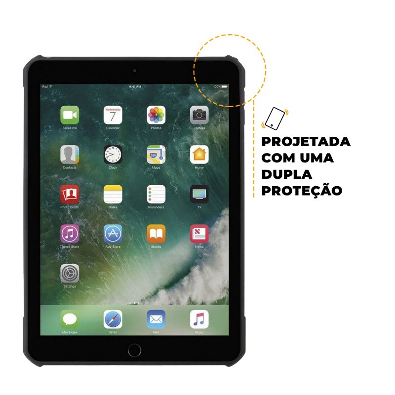Kit Capa Dual Shock X e Caneta Dinamic para iPad 9.7 (2017) - Gshield