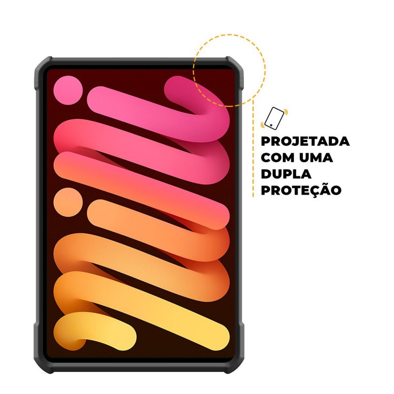 Kit Capa Dual Shock X e Caneta Dinamic para iPad Mini 6 (8.3) - Gshield