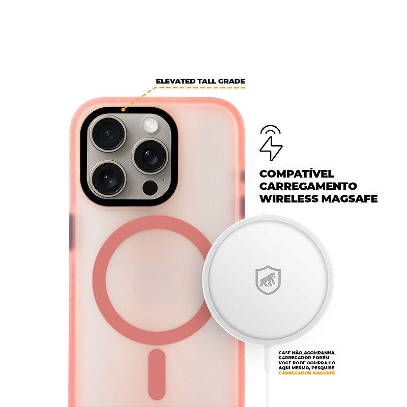 Capa MagSafe Pro para iPhone 15 Pro Max - Rosa - Gshield