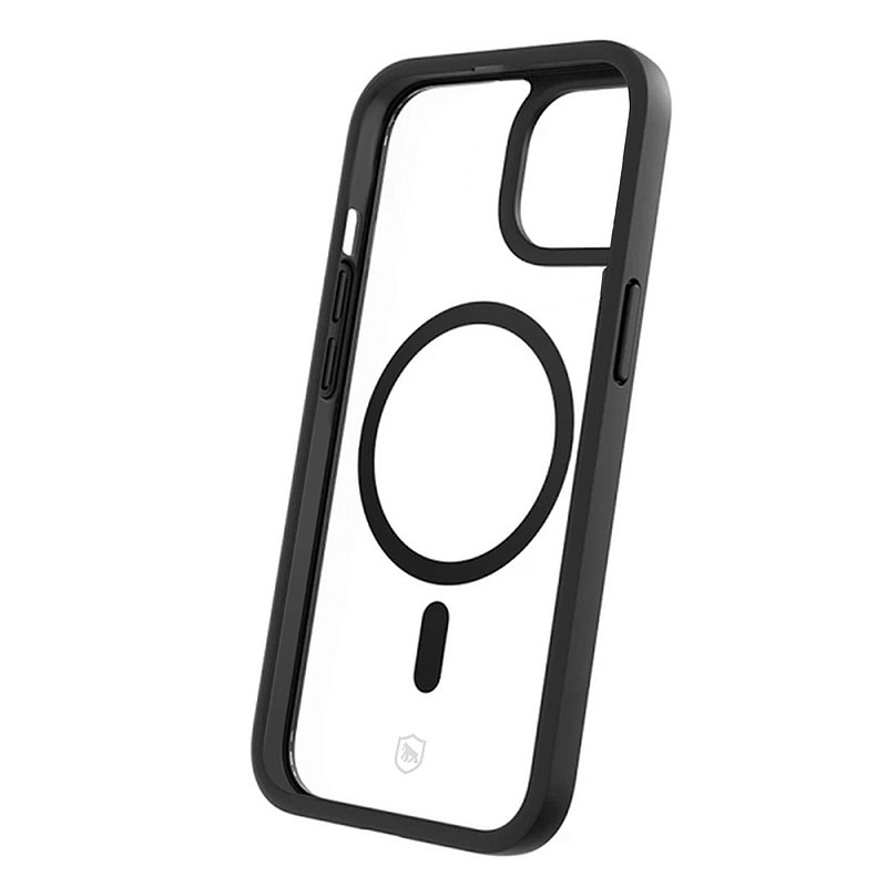 Kit Capa Magsafe Preta e Pelicula Dual Glass Preta para iPhone 13 - Gshield