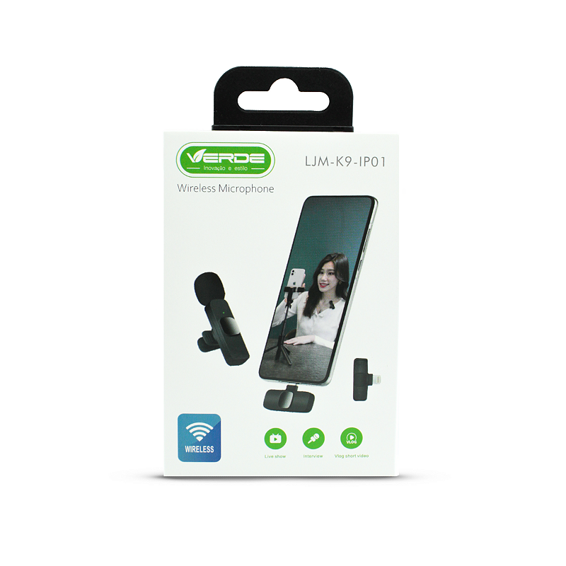 Microfone Wireless de Lapela - Lightning - Verde - foto 8