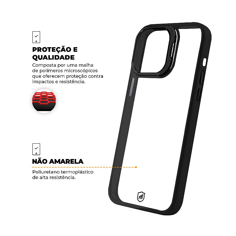 Capa para iPhone 13 - Gravity Preta - Gshield