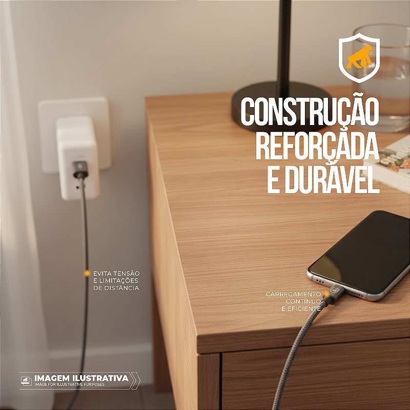 Cabo Symetric USB-A/Tipo-C - Cinza - 1,5M - Gshield