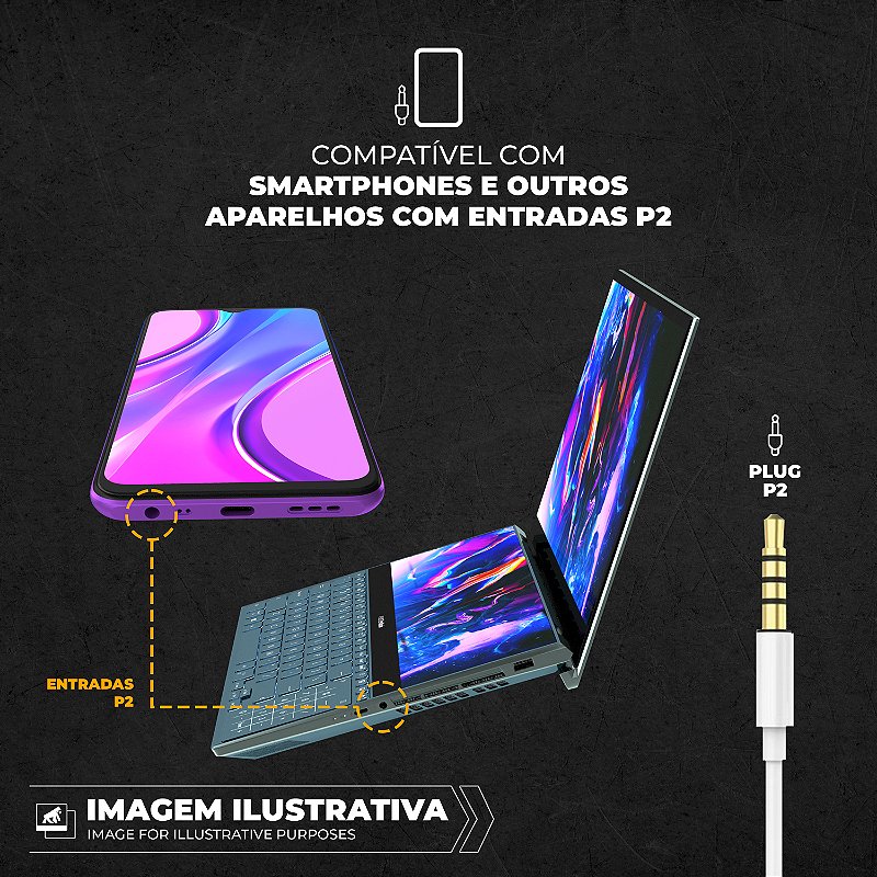 Fone de Ouvido Dual Air P2/P3 3.5MM - Gshield - foto 5