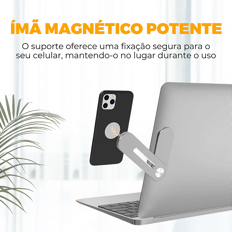 Suporte para Notebook com Grip Magnético para Celular - Gshield - foto 2