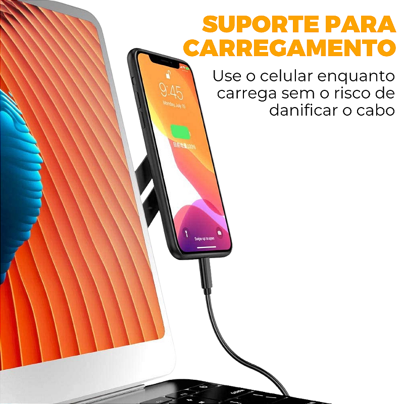 Suporte para Notebook com Grip Magnético para Celular - Gshield - foto 3