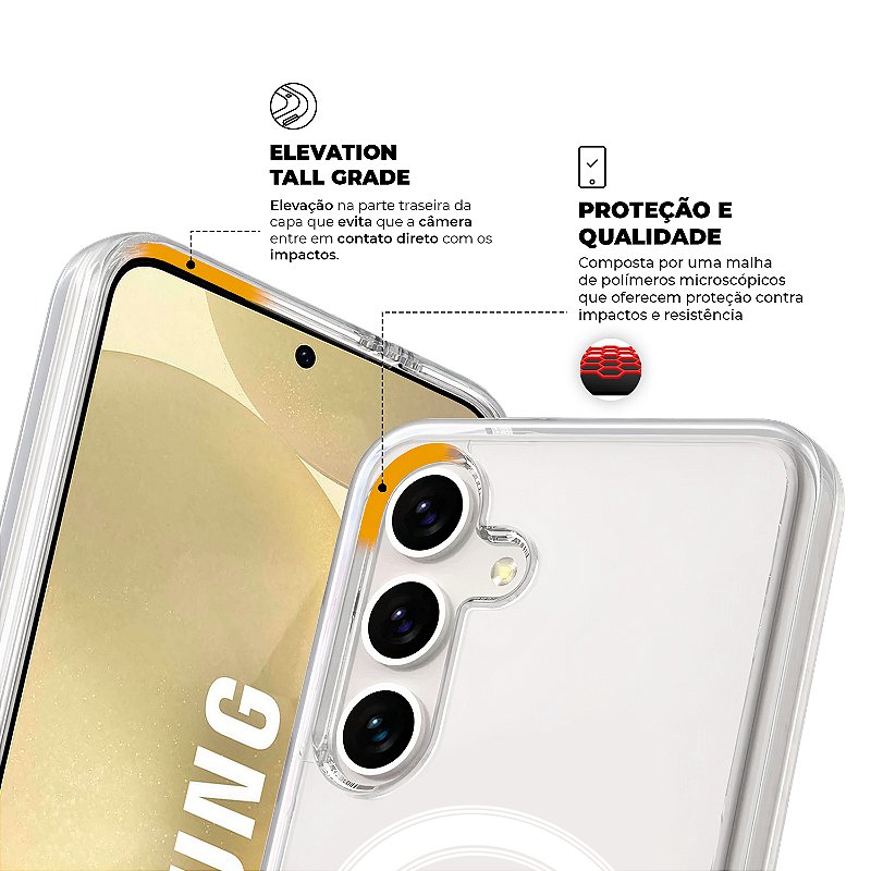 Capa MagSafe para Samsung Galaxy S24 - Transparente - Gshield - foto 3