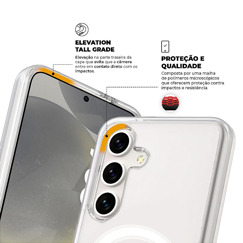 Capa MagSafe para Samsung Galaxy S24 Plus - Transparente - Gshield - foto 3