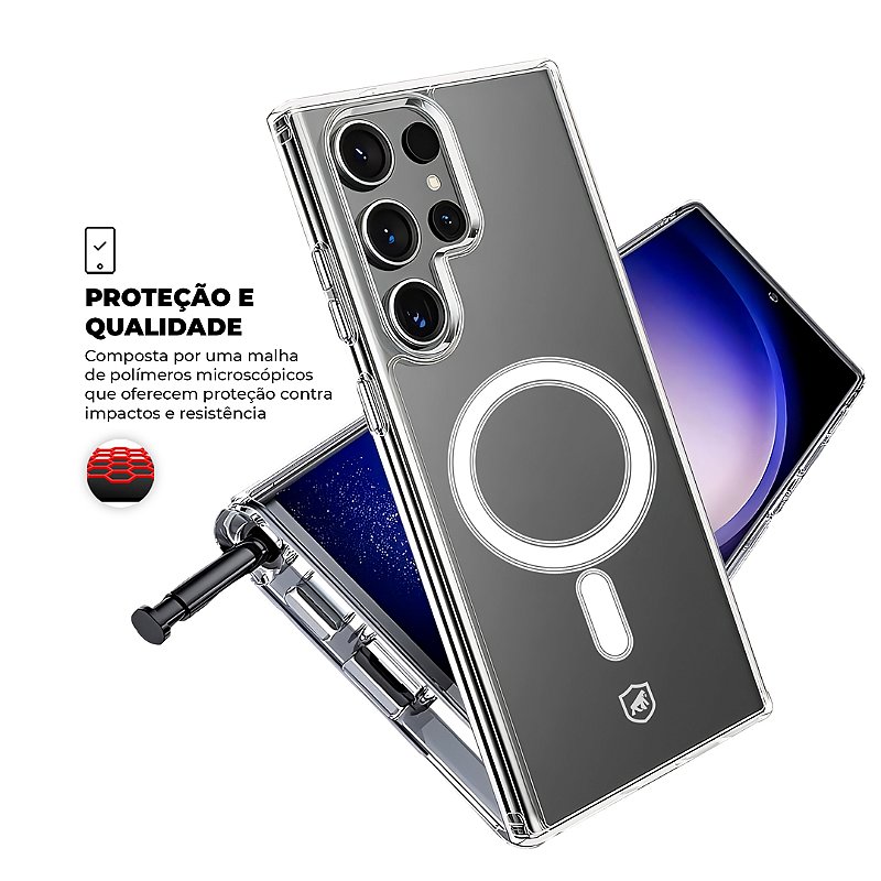 Capa MagSafe para Samsung Galaxy S24 Ultra - Transparente - Gshield